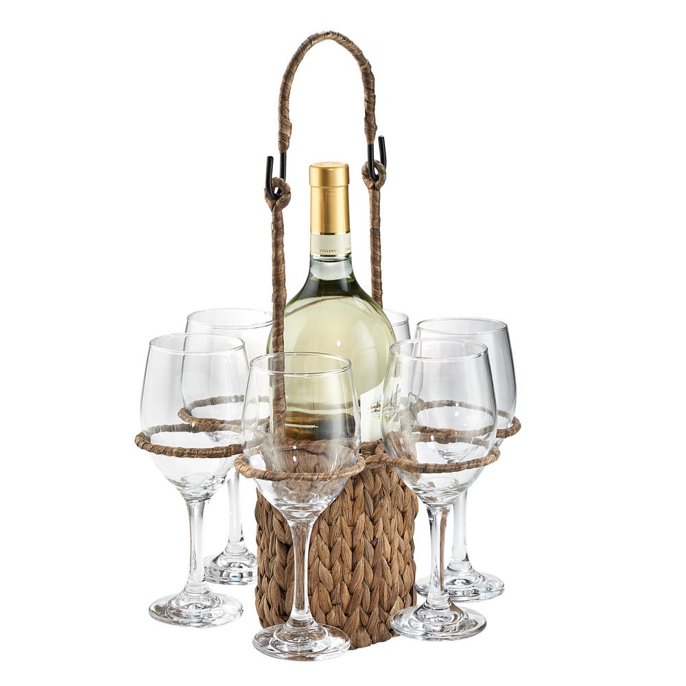 Artland Garden Terrace Wine Tote With 6 Gles 14 Oz 12 In Artland Garden Terrace Wine Tote With 6 Gles 14 Oz 12 In Dia X 17 H 60210a The Home Depot