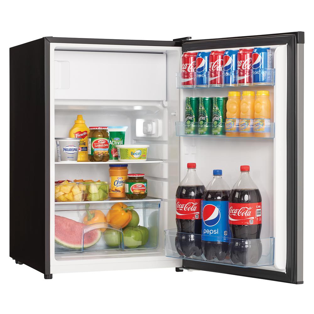 Ft Mini Fridge Compact Refrigerator Freezer Dorm Studio Stainless Steel 4 5 Cu Refrigerators Home Garden