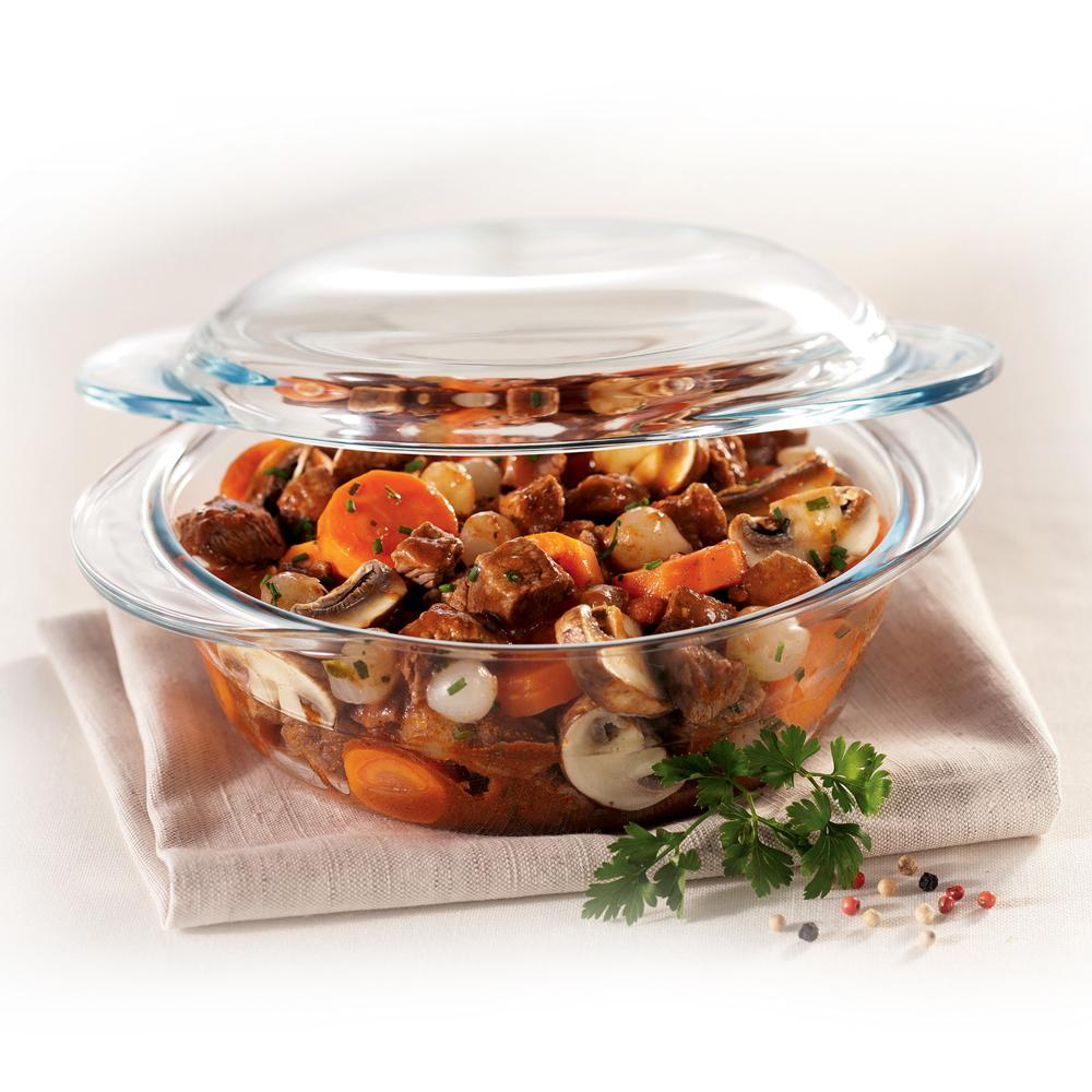 Marinex Celebrity 4Piece Round Glass Casserole Set with Lids