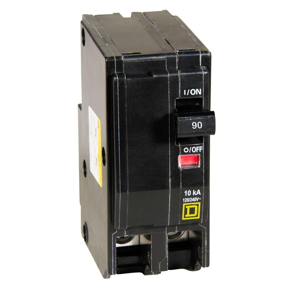 Square D QO 90 Amp 2-Pole Circuit Breaker-QO290CP - The Home Depot