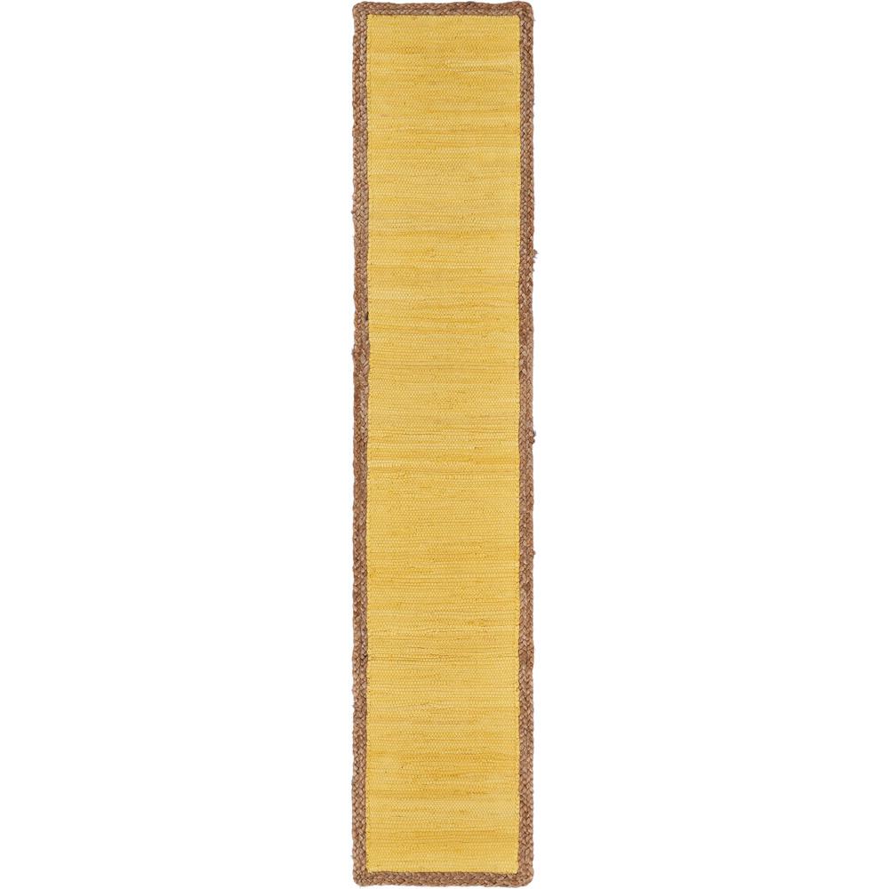 Sunny Day 14 in. W x 72 in. L Yellow Jute Border Table Runner Sunny Day 14 in. W x 72 in. L Yellow Jute Border Table Runner