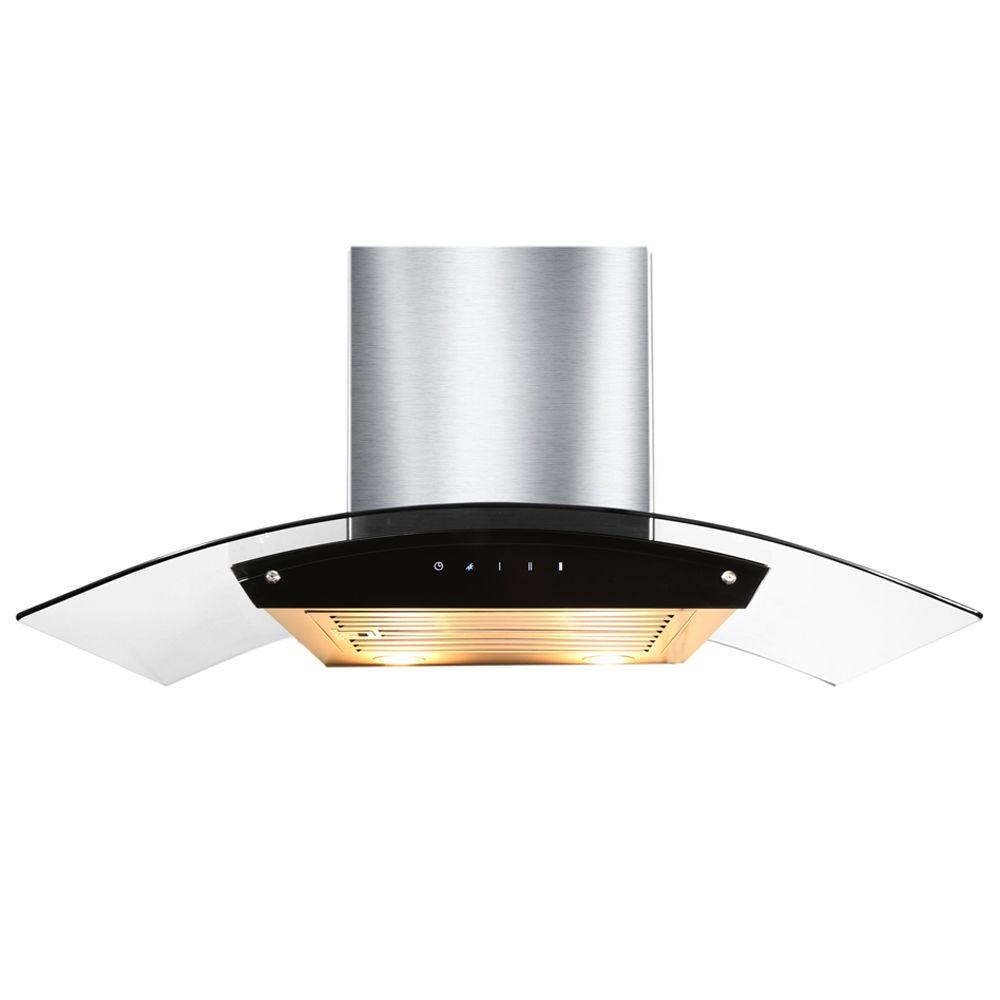 Kokols Touch Screen 36 in. Wall Mount Decorative Range Hood in Stainless Steel10B590 The