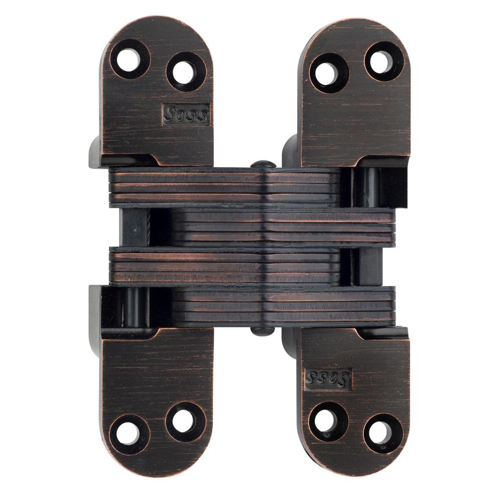 SOSS 11/8 in. x 45/8 in. Oil Rubbed Bronze Lacquered Invisible Hinge