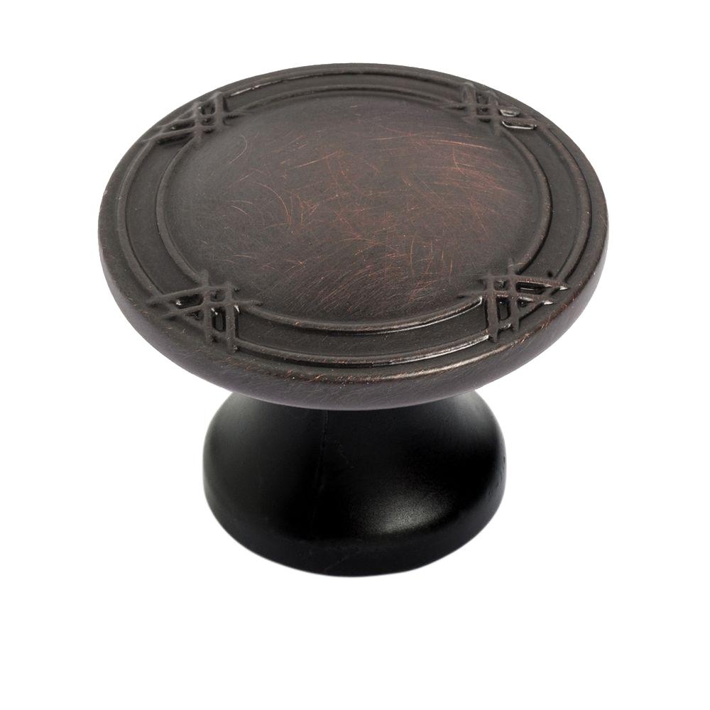 25-Pack Dynasty Hardware K-4001-10B-25PK Ribbon and Reed Cabinet Hardware Knob Oil Rubbed Bronze