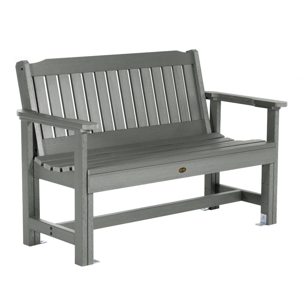 Highwood Exeter 52 In 2 Person Coastal Teak Plastic Outdoor Bench