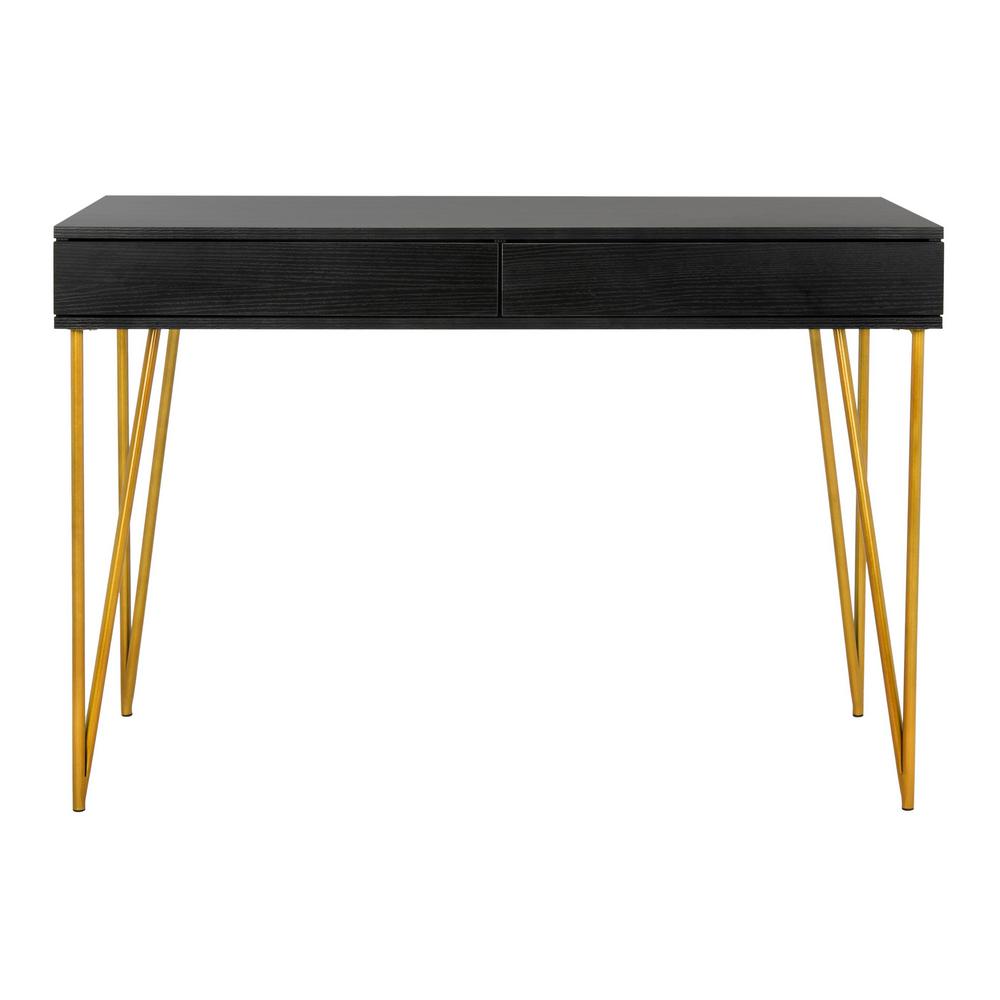 Safavieh Pine Natural Desk With 2 Drawers Fox2238a The Home Depot