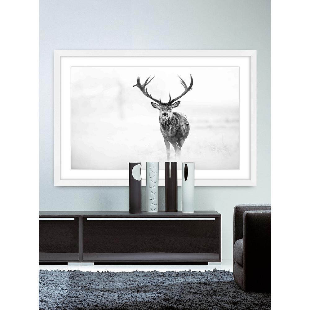 Unbranded 24 In H X 36 In W Elk Stare By Marmont Hill Framed Printed Wall Art Bwani 57 Wfp 36 The Home Depot