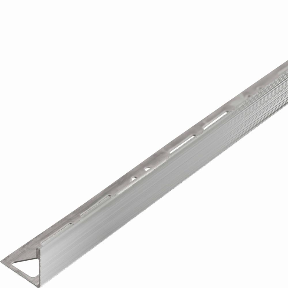 DURAL Durosol Profile 3/8 in. L Angle Brushed Stainless Metal Tile Edge Trim