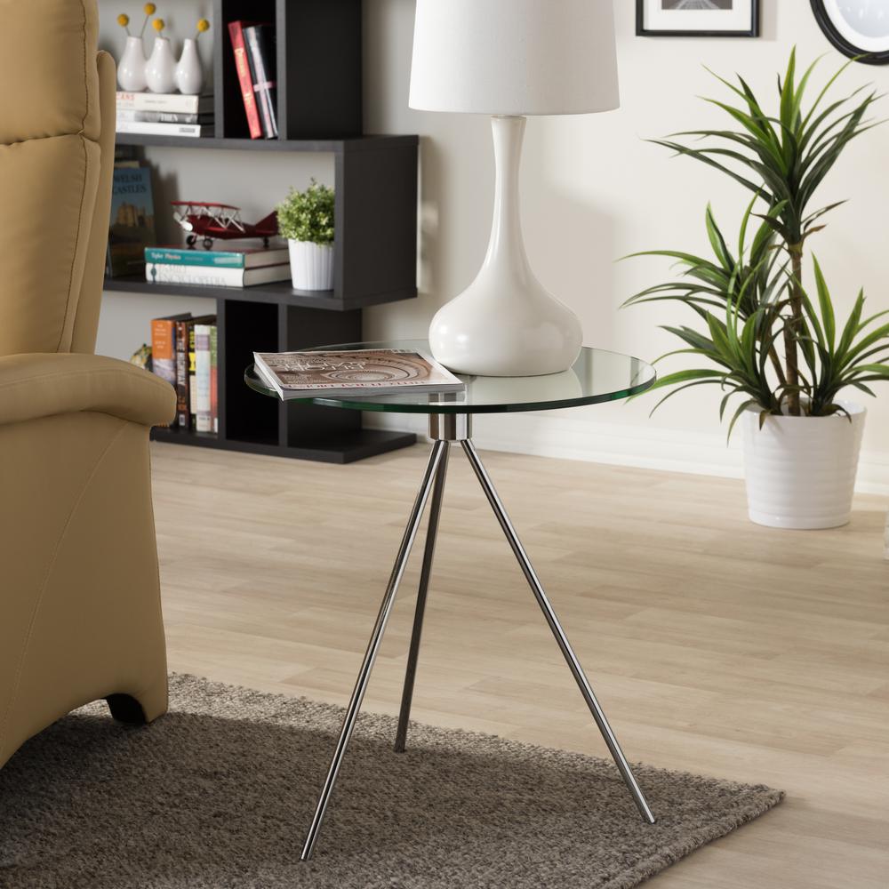 Baxton Studio Triplet Clear Glass Top End Table288623433HD The