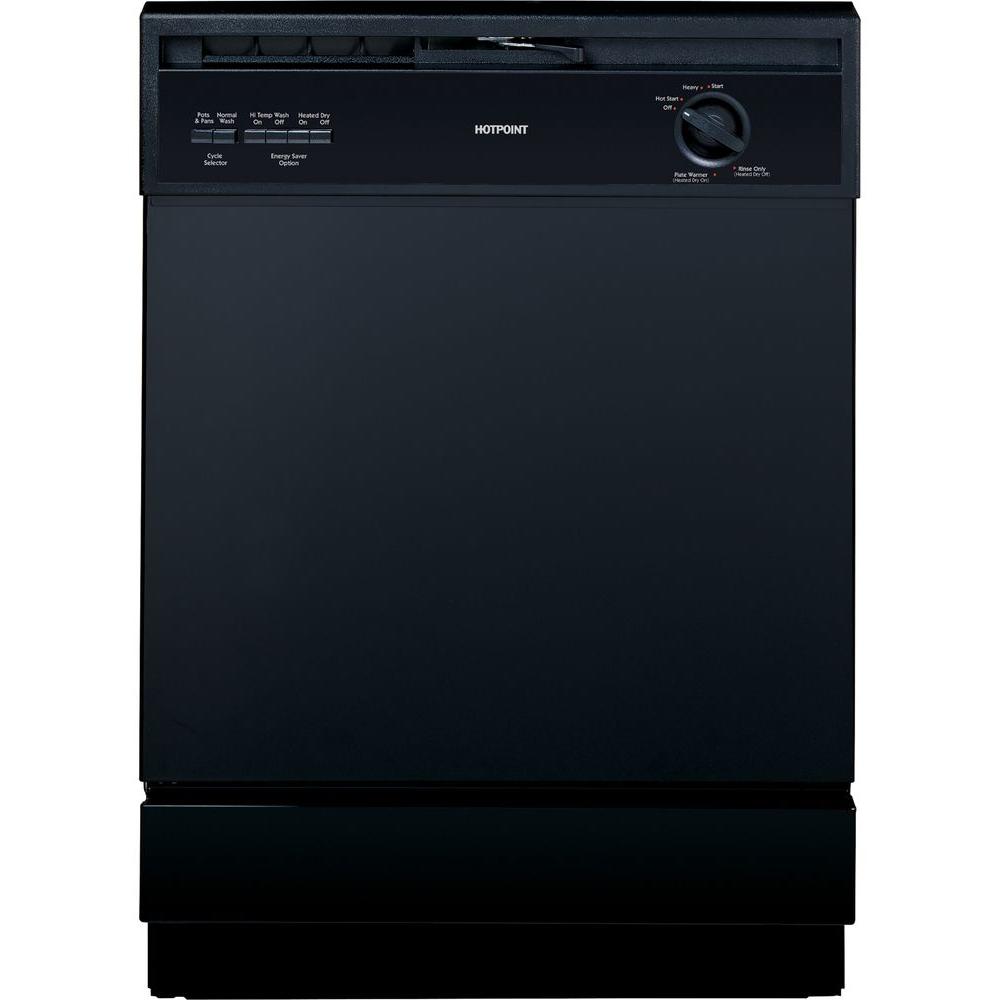 Hotpoint Front Control Dishwasher in BlackHDA3600HBB The Home Depot