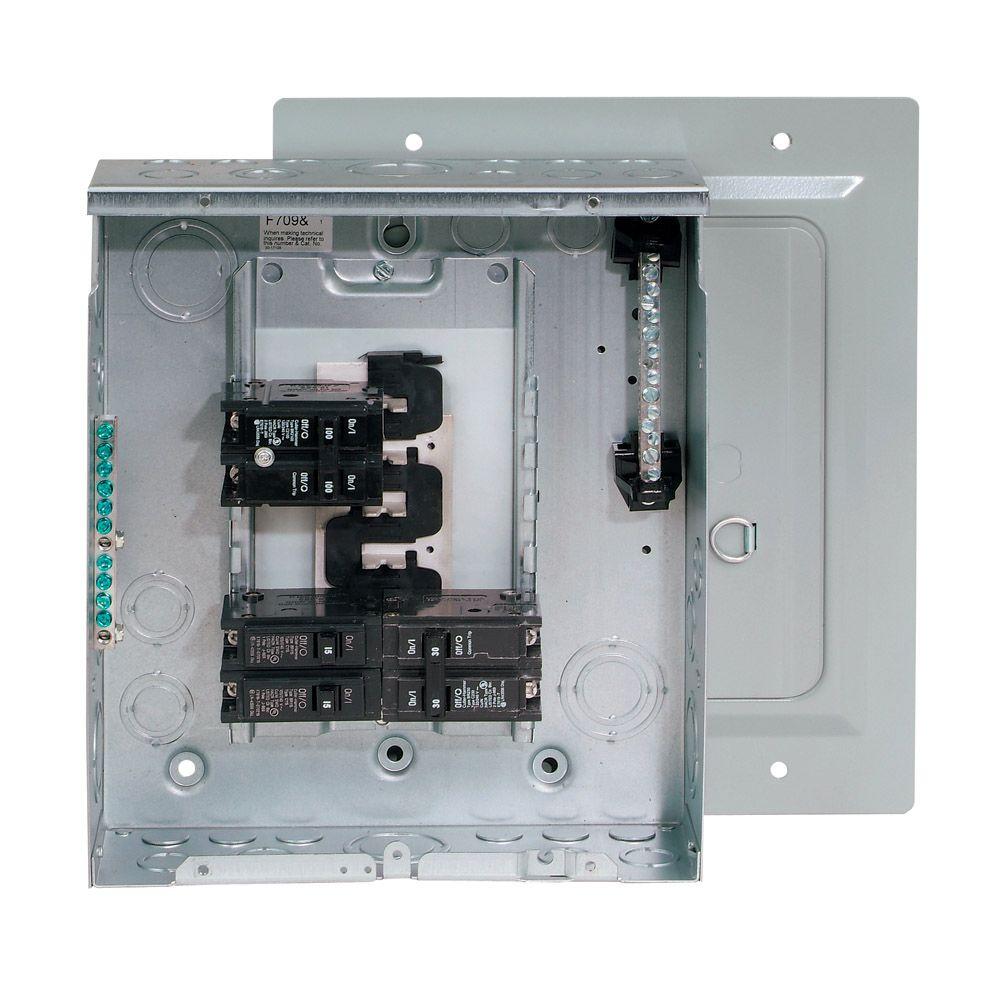 Square D Homeline 100 Amp 6-Space 12-Circuit Indoor Surface Mount ...