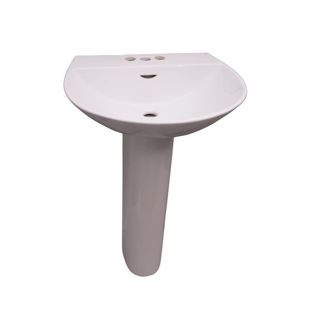Barclay Products Reserva 600 22 in. Pedestal Combo Bathroom Sink for 4