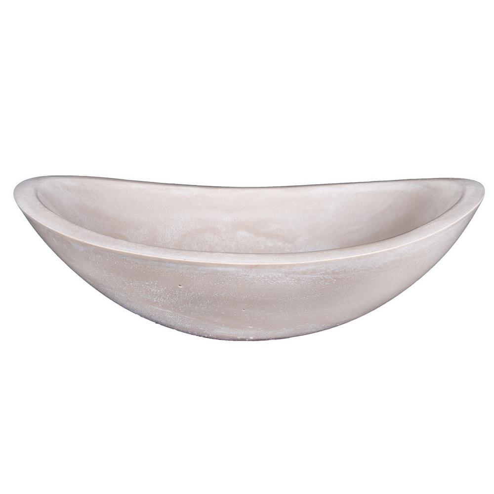 Eden Bath Concrete Canoe Vessel Sink in CreamEB_N005CR The Home Depot