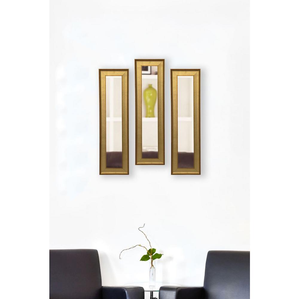 7 5 In X 23 Vintage Gold Vanity Mirror Set Of 3 Panels Vintage Gold Vanity Mirror