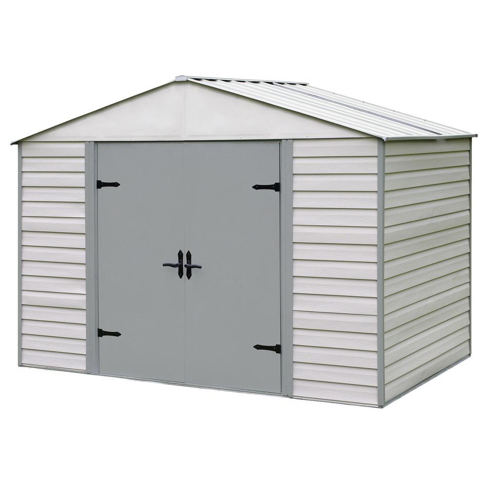 arrow sheridan 10 ft. x 14 ft. vinyl storage building