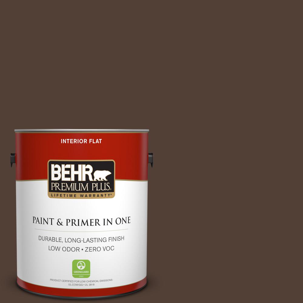 BEHR Premium Plus 1 gal. BNC21 Double Espresso Flat Zero VOC Interior