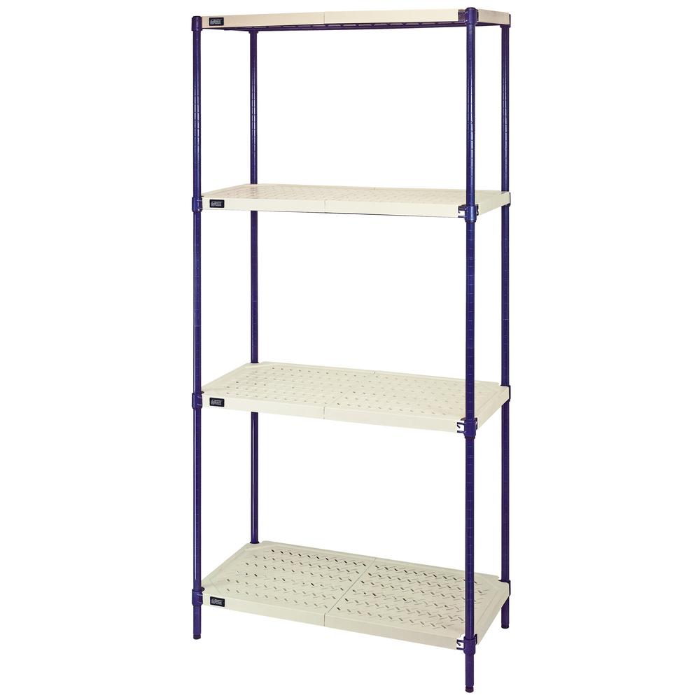 Quantum Storage Systems Convenient 1Box wire Plastic Mat Shelving