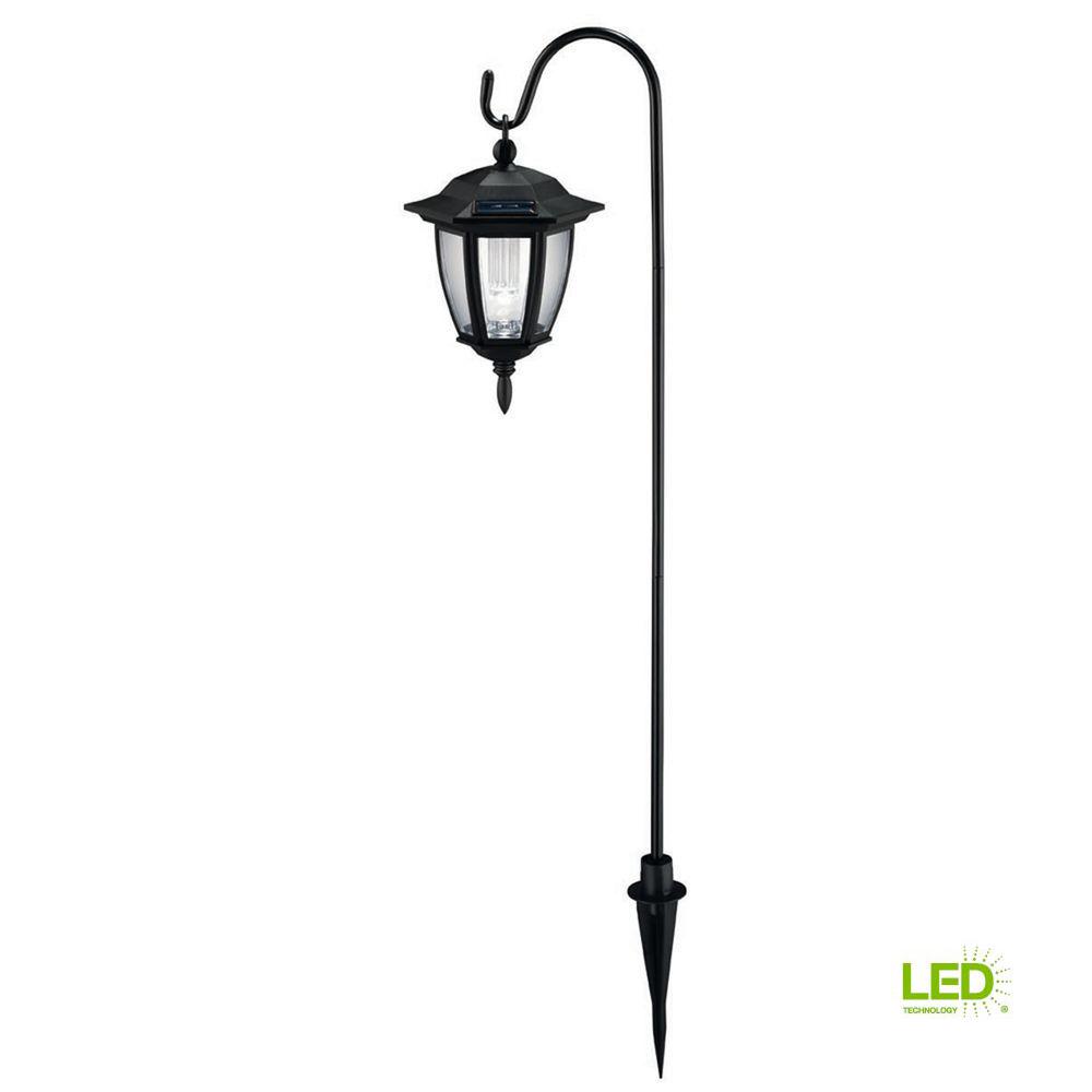 Hampton Bay Solar Black Outdoor Integrated Led Shepard Hook Hampton Bay Solar Black Outdoor Integrated Led Shepard Hook Landscape Path Light With Clear Plastic Lens 4