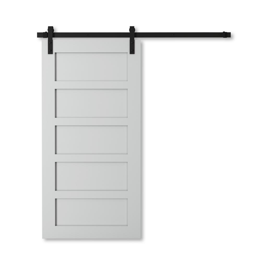 Urban Woodcraft 40 In X 83 In Seattle Solid Core Gray Wood