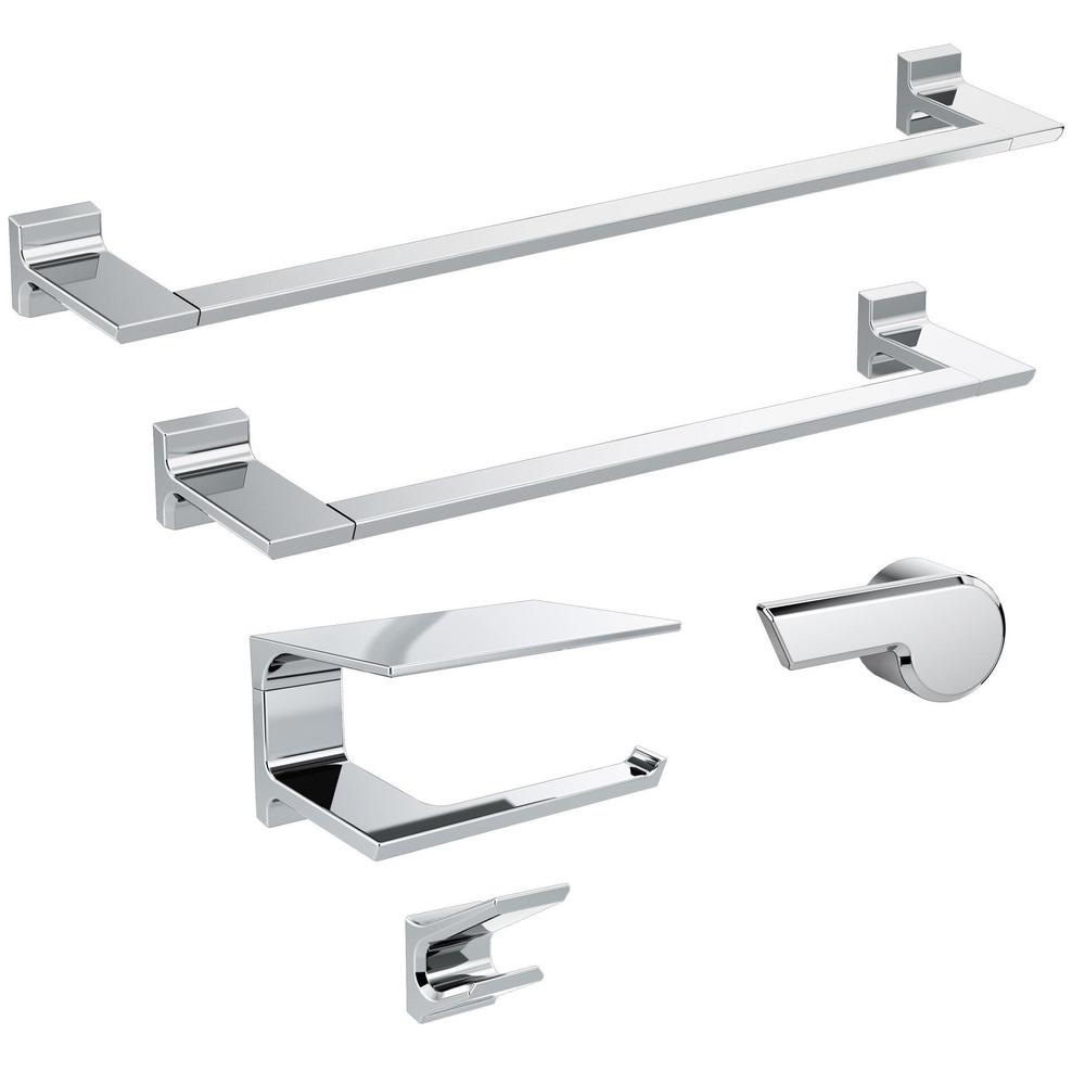 Delta Pivotal Toilet Paper Holder With Shelf In Chrome 79956 The