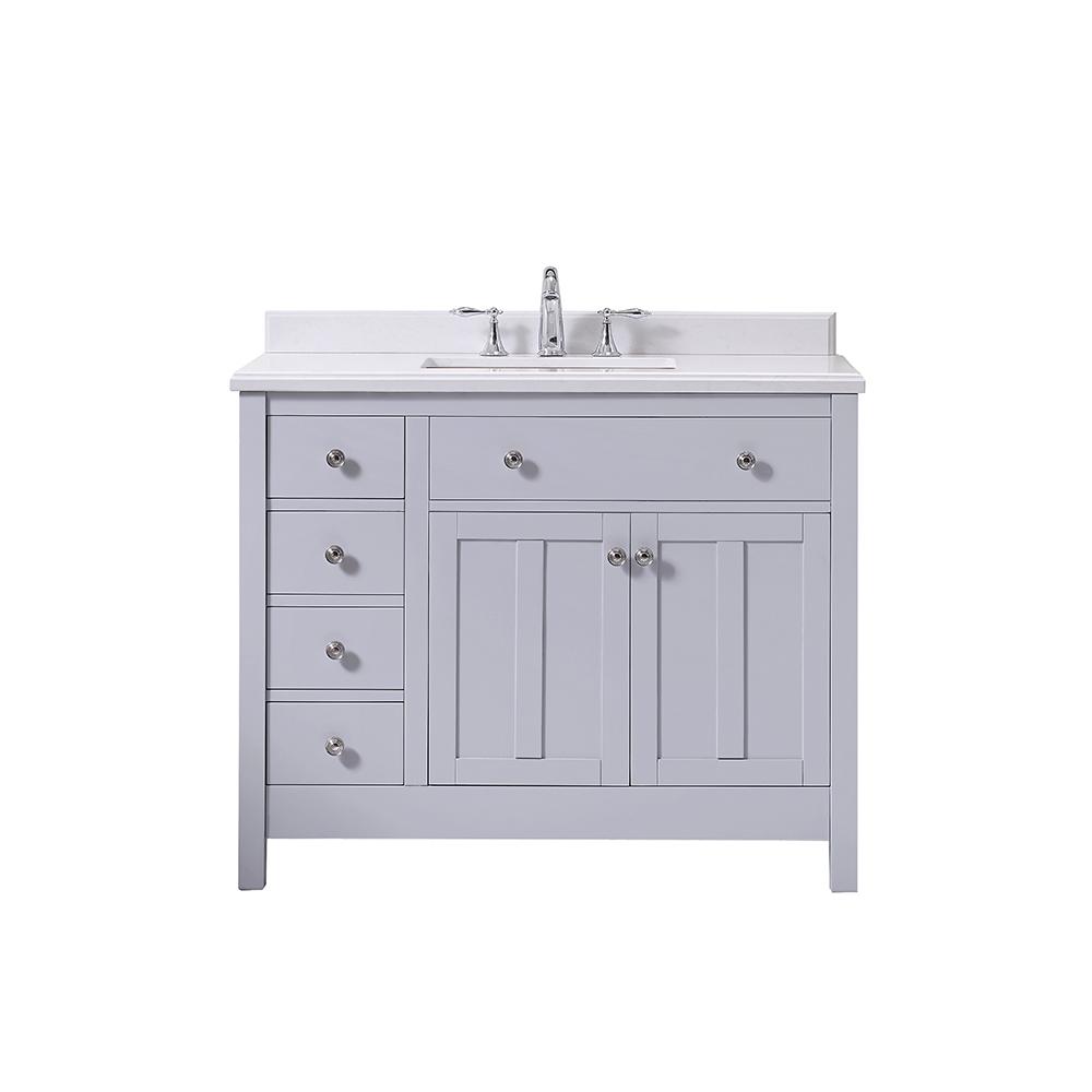 38 46 In Cultured Marble White Bathroom Vanities Bath The D Vanity In Dove Gray With Cultured