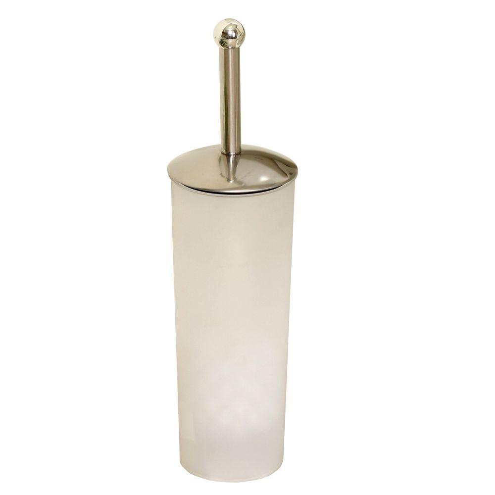 Toilet Bowl Brush With Holder In Frosted Toilet Bowl Brush With Holder In Frosted