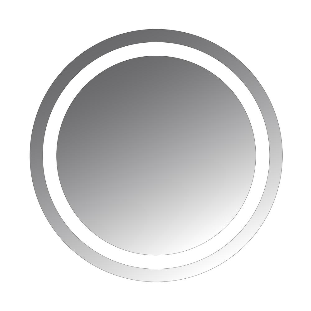 Ilana 24 in. L x 24 in. W Round LED Lighted Glass Wall Mirror by Civis