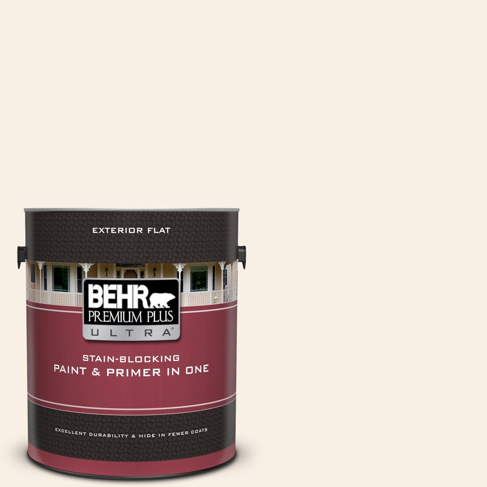 BEHR Premium Plus Ultra 1 Gal OR W14 White Veil Flat Exterior Paint   White Veil Behr Premium Plus Ultra Paint Colors 485001 64 1000 