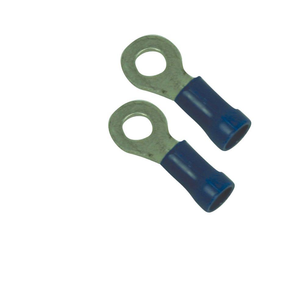 25 Vinyl Solderless Terminal Ring 16//14 Gauge 5//16 Ring