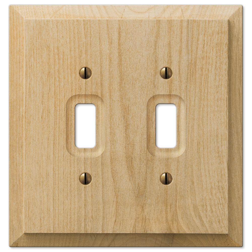 Hampton Bay Cabin 2 Toggle Wall Plate Unfinished Alder Wood Hampton Bay Cabin 2 Toggle Wall Plate Unfinished Alder Wood