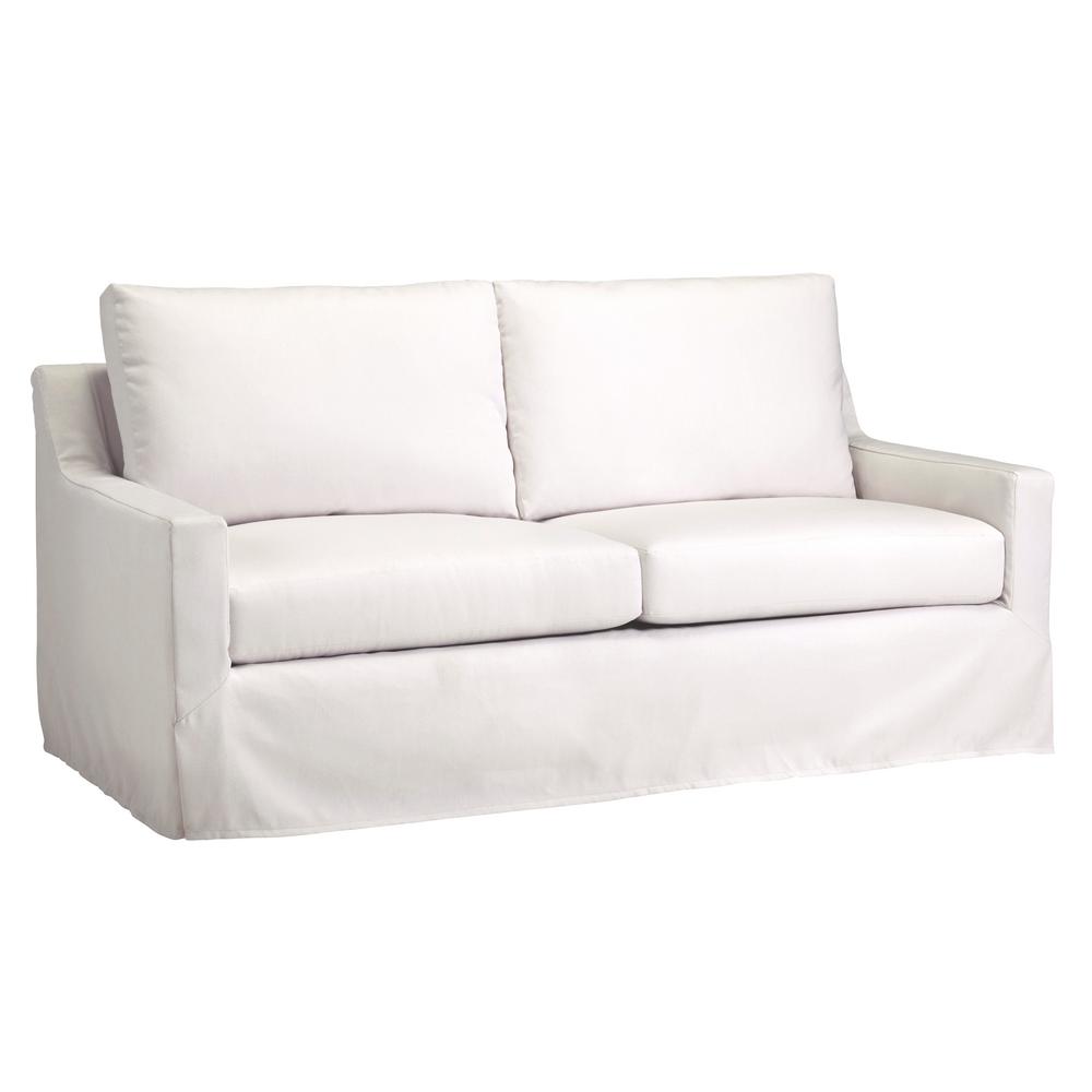 Progressive Furniture Sophie Ivory White Slip Covered Sleeper Sofa Ivory White Slip Covered Sleeper Sofa