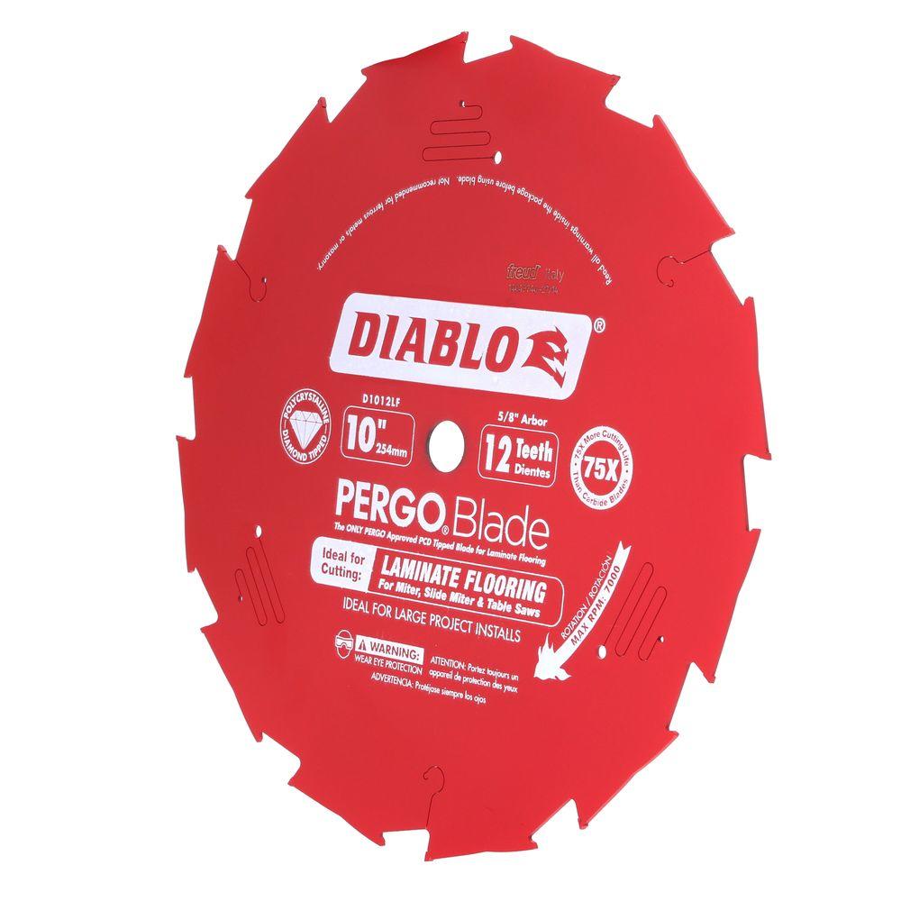 DIABLO Diamond (PCD) Tipped Ultimate Flooring Blade 10 in. x 12Tooth