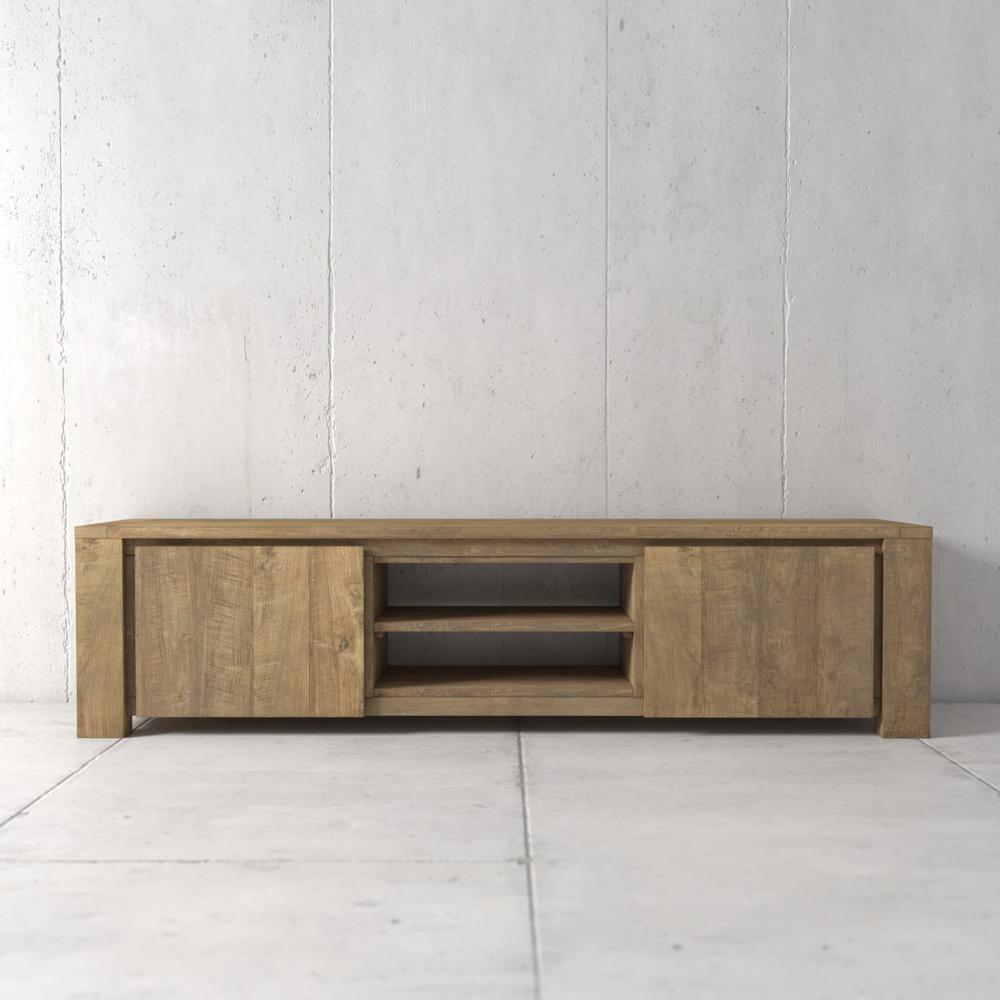 Natural Tv Stands Living Room Furniture The Home Depot
