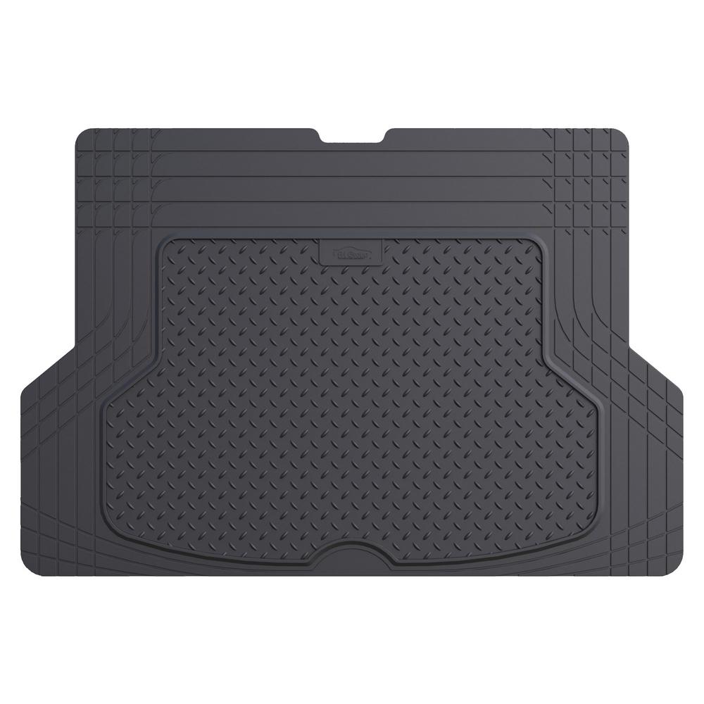 FH Group Gray Durable Heavy Duty 53 in. x 36 in. Rubber Cargo Mat