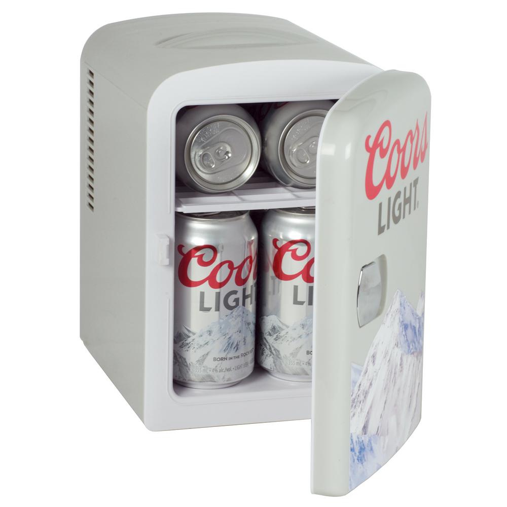 Coors Light 4.2 qt./0.14 cu. ft. 6 Can AC/DC Min Cooler/Mini Fridge in