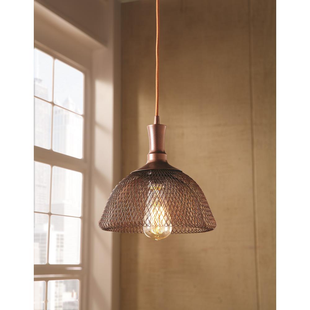 Home Decorators Collection 1-Light Double Frame Bronze Pendant