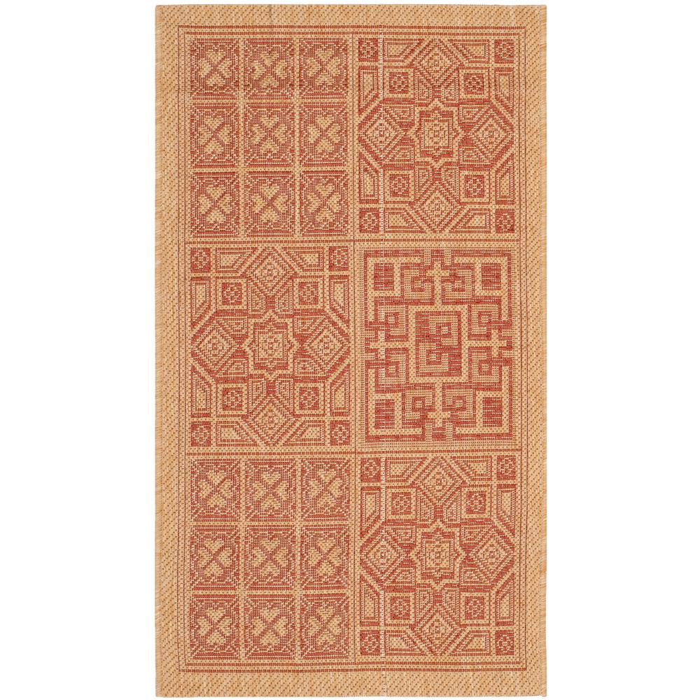 Safavieh Courtyard Natural Brick 2 Ft X 4 Indoor Outdoor Area Indoor Outdoor Area Rug