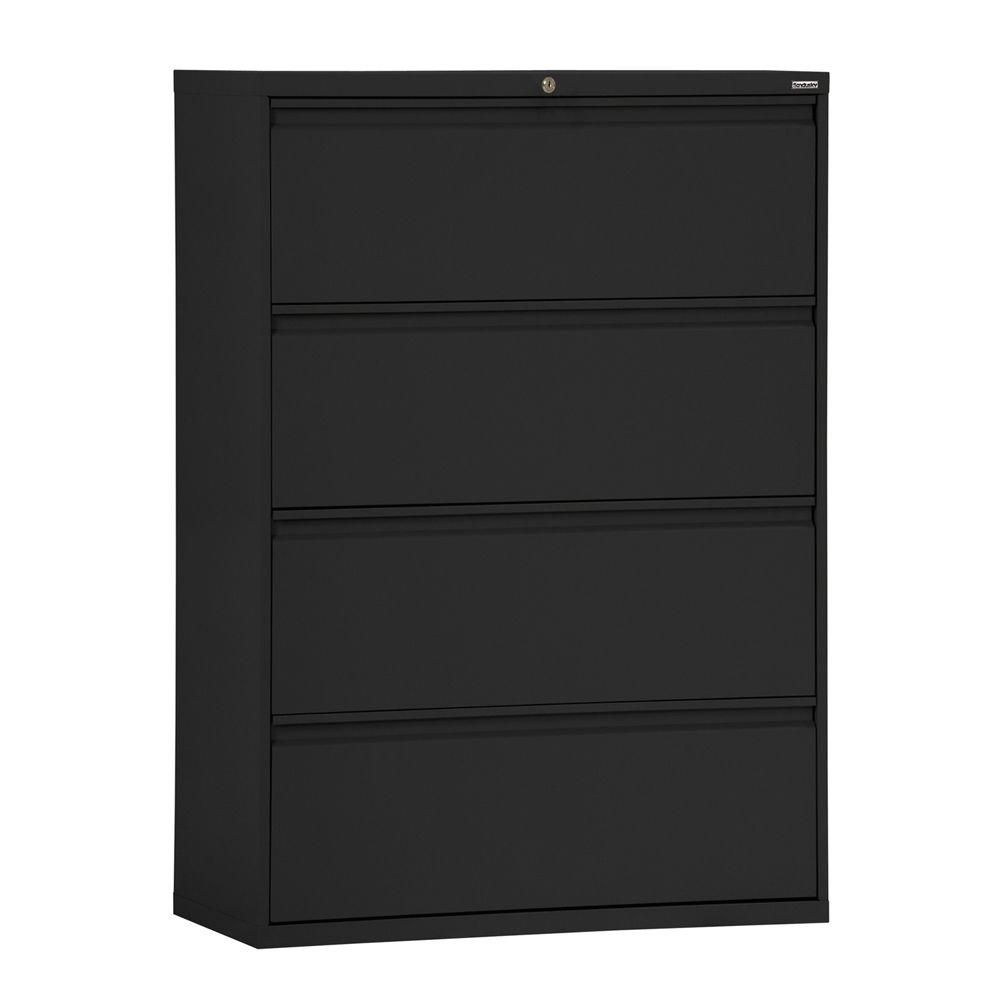 Metal File Cabinets Home Office Furniture The Depot W 4 Drawer Full Pull Lateral File Cabinet
