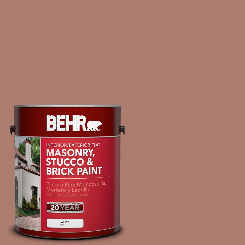 Behr 1 Gal Ppu2 11 Mars Red Flat Interior Exterior Masonry Stucco Ppu2 11 Mars Red Flat Interior Exterior Masonry Stucco And Brick Paint