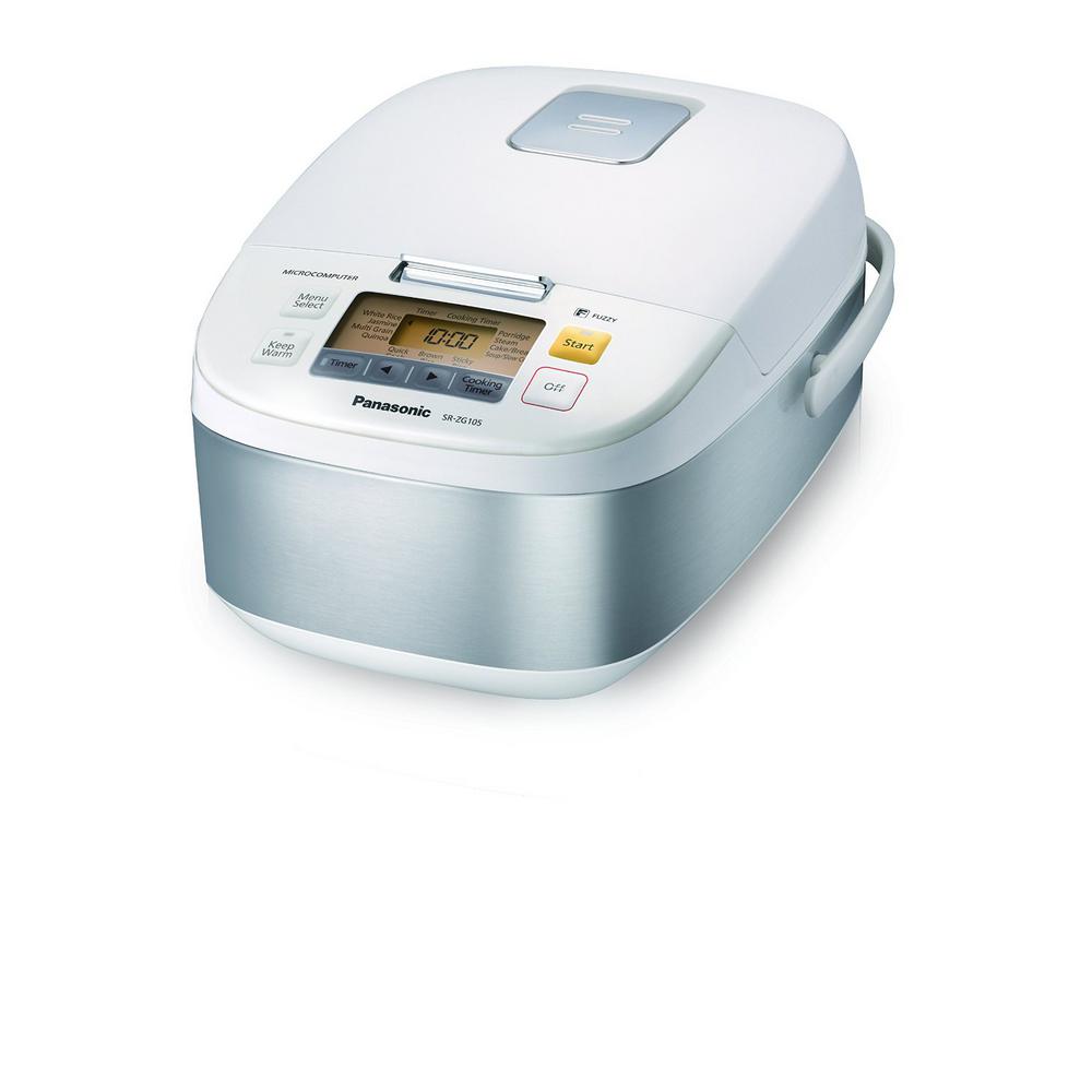 Panasonic 5-Cup Microcomputer Controlled Rice Cooker in Stainless Steel and... by Panasonic