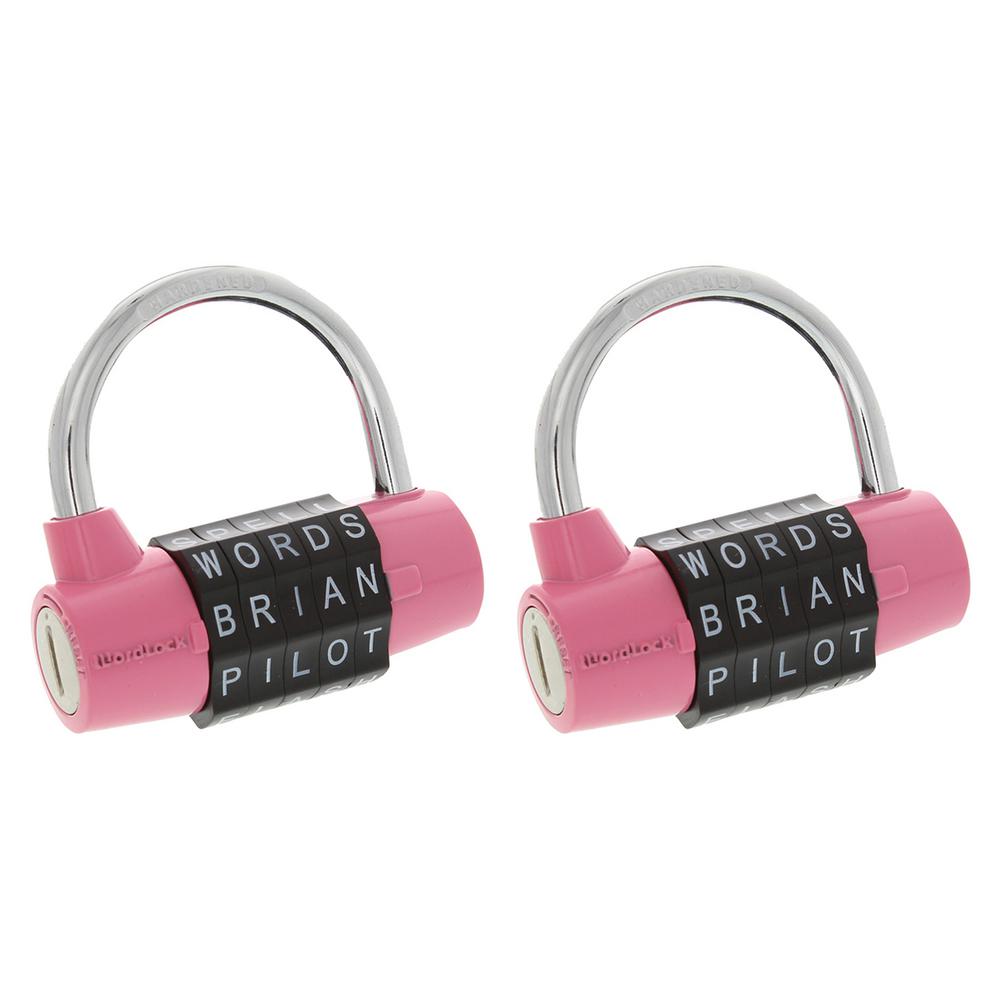 pink combination padlock