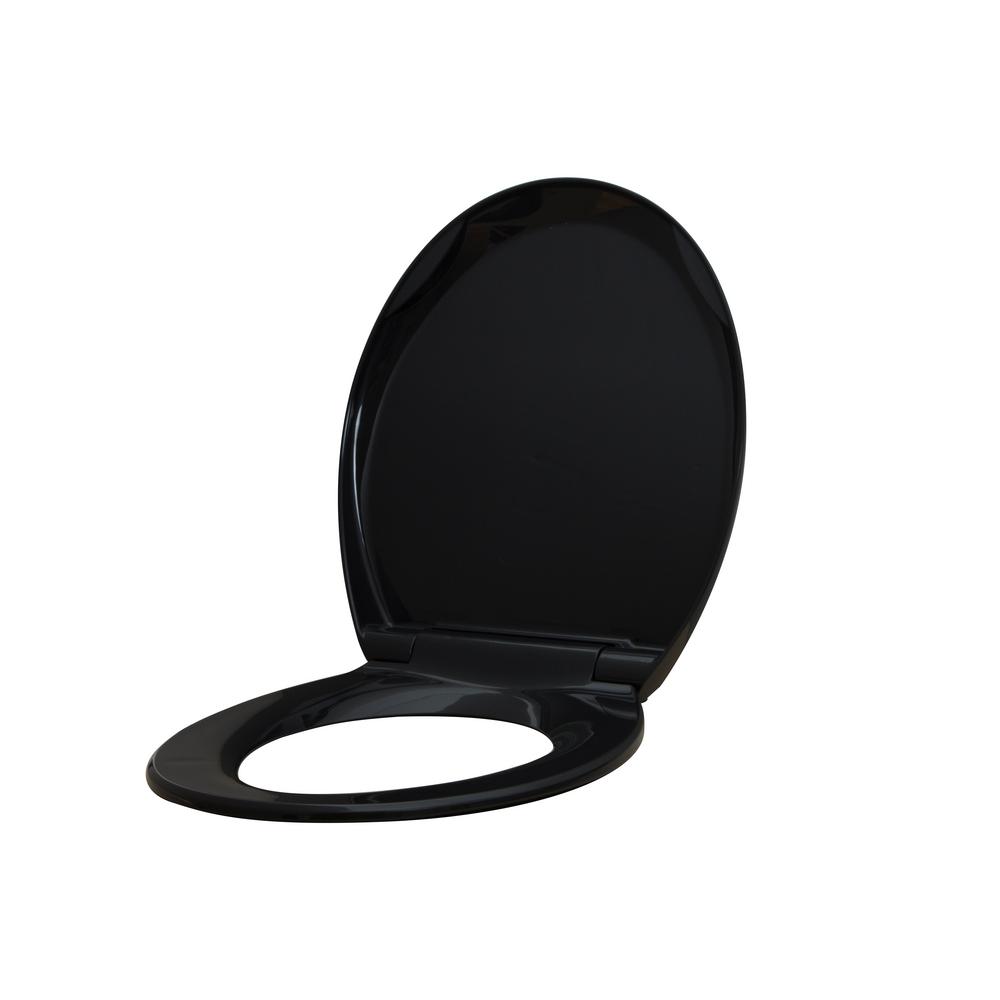 black round toilet seat