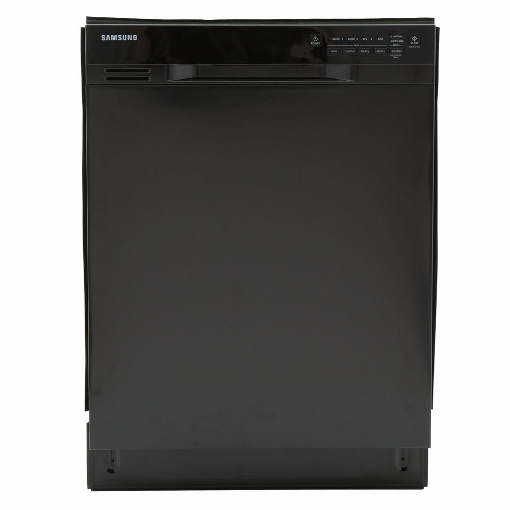 Samsung 24 in. Front Control Dishwasher in Black with Stainless Steel Black Stainless Steel Dishwasher Samsung