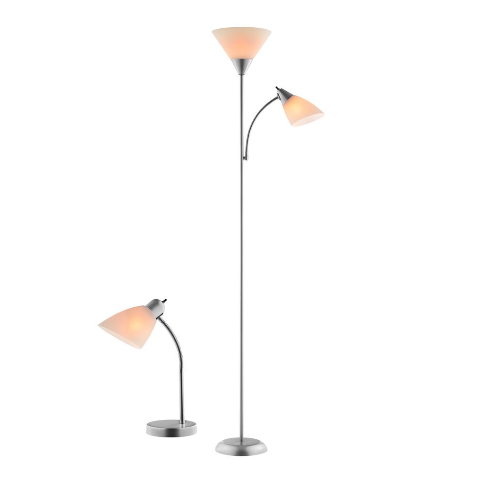 Catalina Lighting 71 In Silver Mother Daughter Floor Lamp And Catalina Lighting 71 In Silver Mother Daughter Floor Lamp And 18 75 Desk