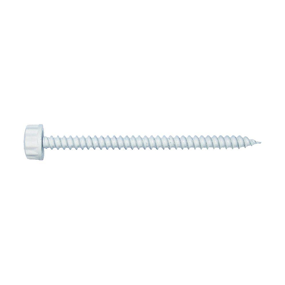 NyloTec 10 x 3 in. Nylon White BiHex Head Sheet Metal Screw (100 per