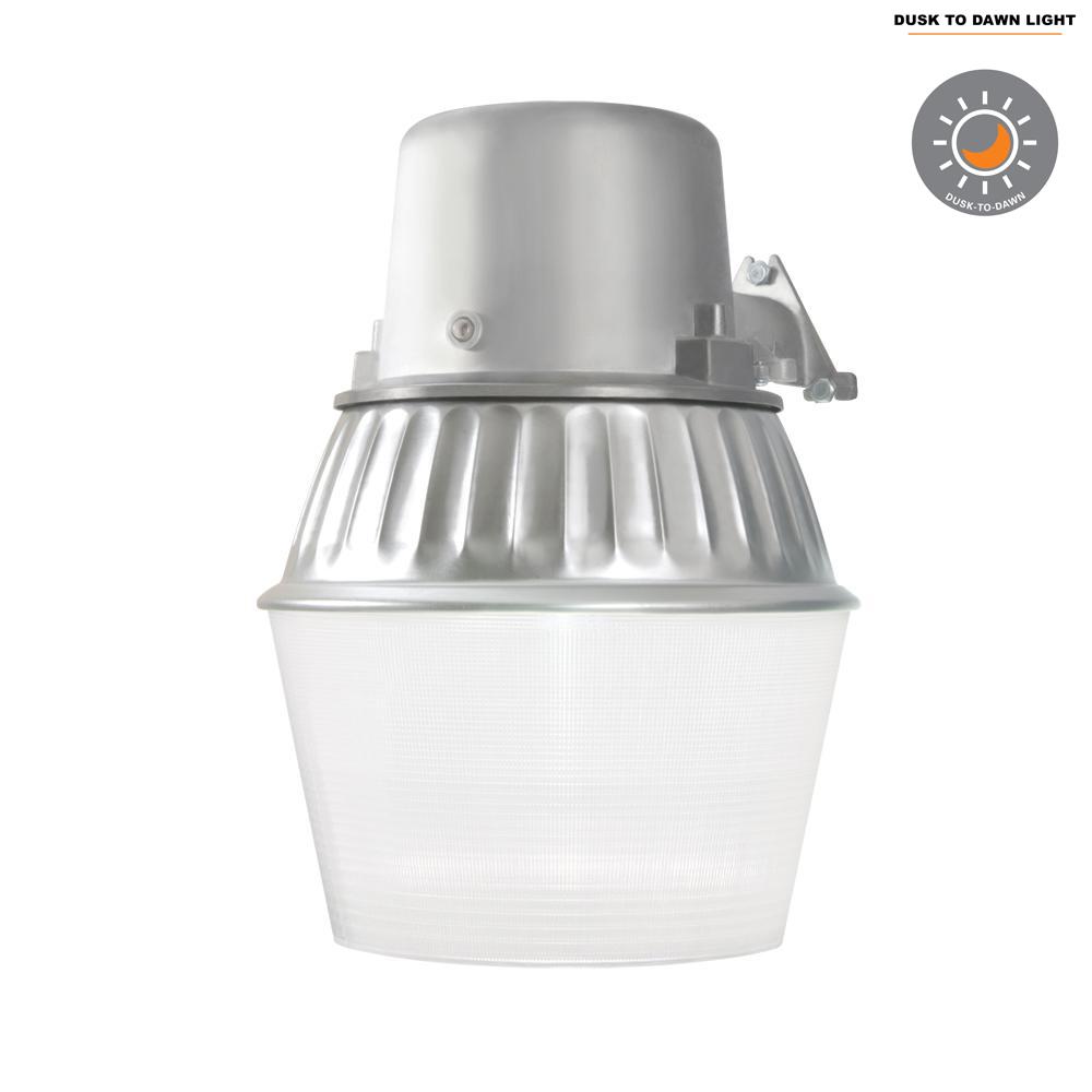 Halo 65 Watt Metallic Outdoor Fluorescent Security Wall And Area Light With Dusk To Dawn Photocell Sensor