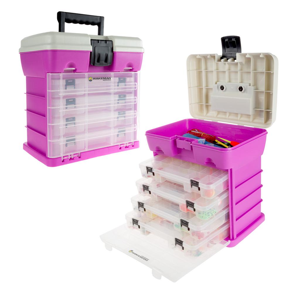 pink tackle boxes for fishing