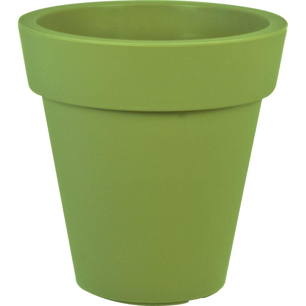 Green Plastic Plant Pots Planters The Home Depot
