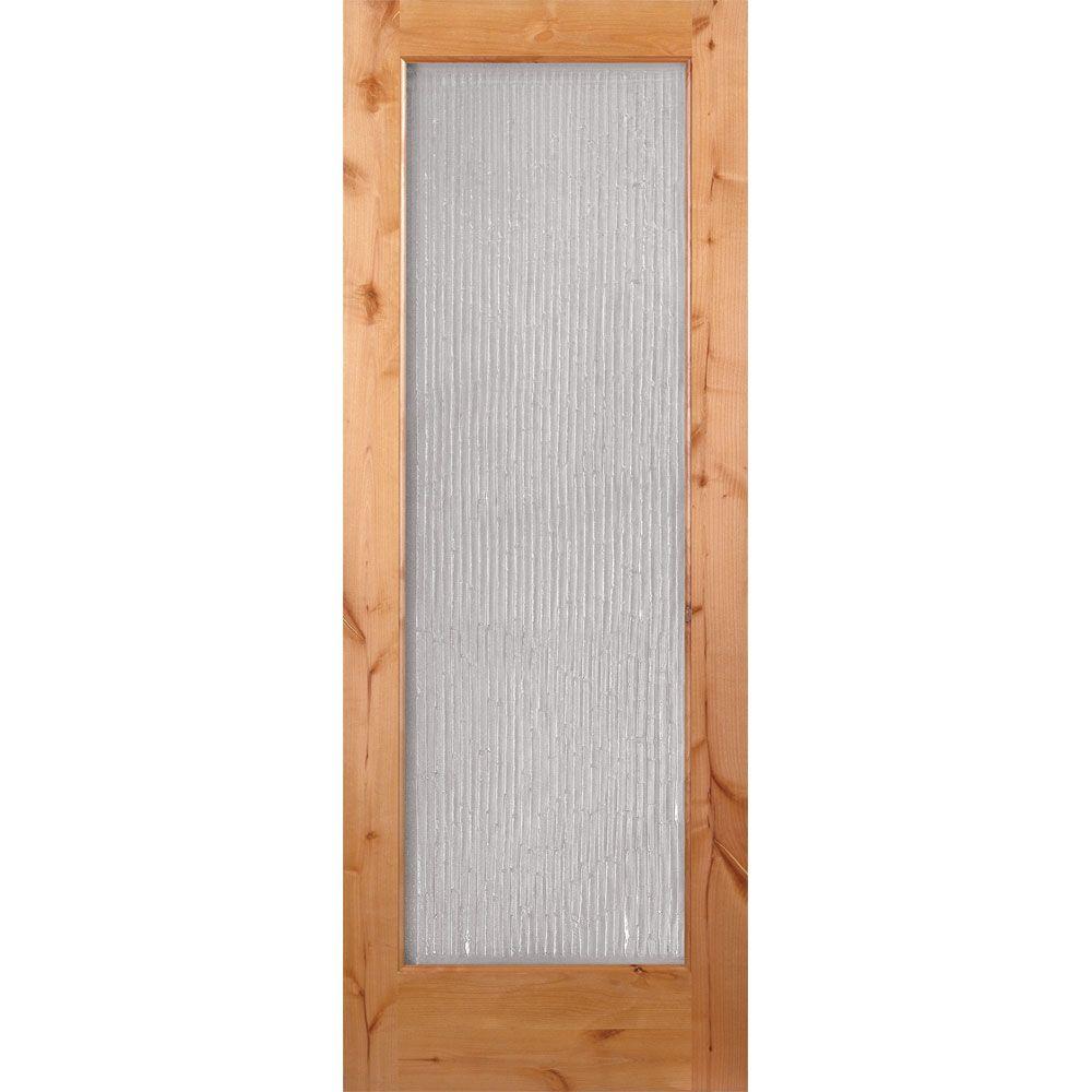 Feather River Doors 36 in. x 80 in. 1 Lite Unfinished Knotty Alder