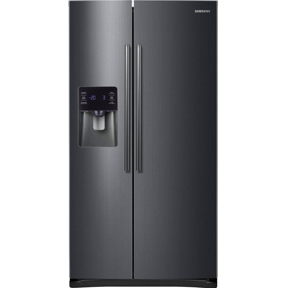 Samsung 24.5 cu. ft. Side by Side Refrigerator in Fingerprint Resistant Black Stainless